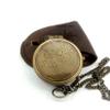 ANTIQUANA Brass Compass Unique Print 'Not All Those Who Wander are Lost' Engraved Compass with Leather Case and Chain A Great Gift Item for Your Loved Ones, Brown view 1