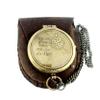 ANTIQUANA Brass Compass Unique Print 'Not All Those Who Wander are Lost' Engraved Compass with Leather Case and Chain A Great Gift Item for Your Loved Ones, Brown view 2