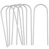 Heavy Duty Trampoline Stakes Anchors High Wind Stakes U- Shaped Sharp Ends Ground Anchor Galvanized Steel 11.8inch Safety Stakes for Soccer, Tents and Garden Decorations view 1
