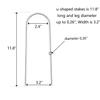 Heavy Duty Trampoline Stakes Anchors High Wind Stakes U- Shaped Sharp Ends Ground Anchor Galvanized Steel 11.8inch Safety Stakes for Soccer, Tents and Garden Decorations view 4
