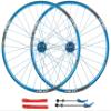 Wheelset 26" MTB Bike Wheel Set,32 Holes Rims Double Wall Quick Release Disc Brake Compatible 7-8-9-10 Speed Bearing Hub Road Wheel (Color : Blue, Size : 26inch) view 1