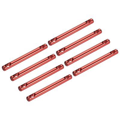 MECCANIXITY Tent Rope Adjusters, 100mm 2 Hole Aluminum Alloy Tensioners Guyline Cord Fasteners for Outdoor Camping Hiking, Red Pack of 8