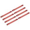 MECCANIXITY Tent Rope Adjusters, 100mm 2 Hole Aluminum Alloy Tensioners Guyline Cord Fasteners for Outdoor Camping Hiking, Red Pack of 8 view 1