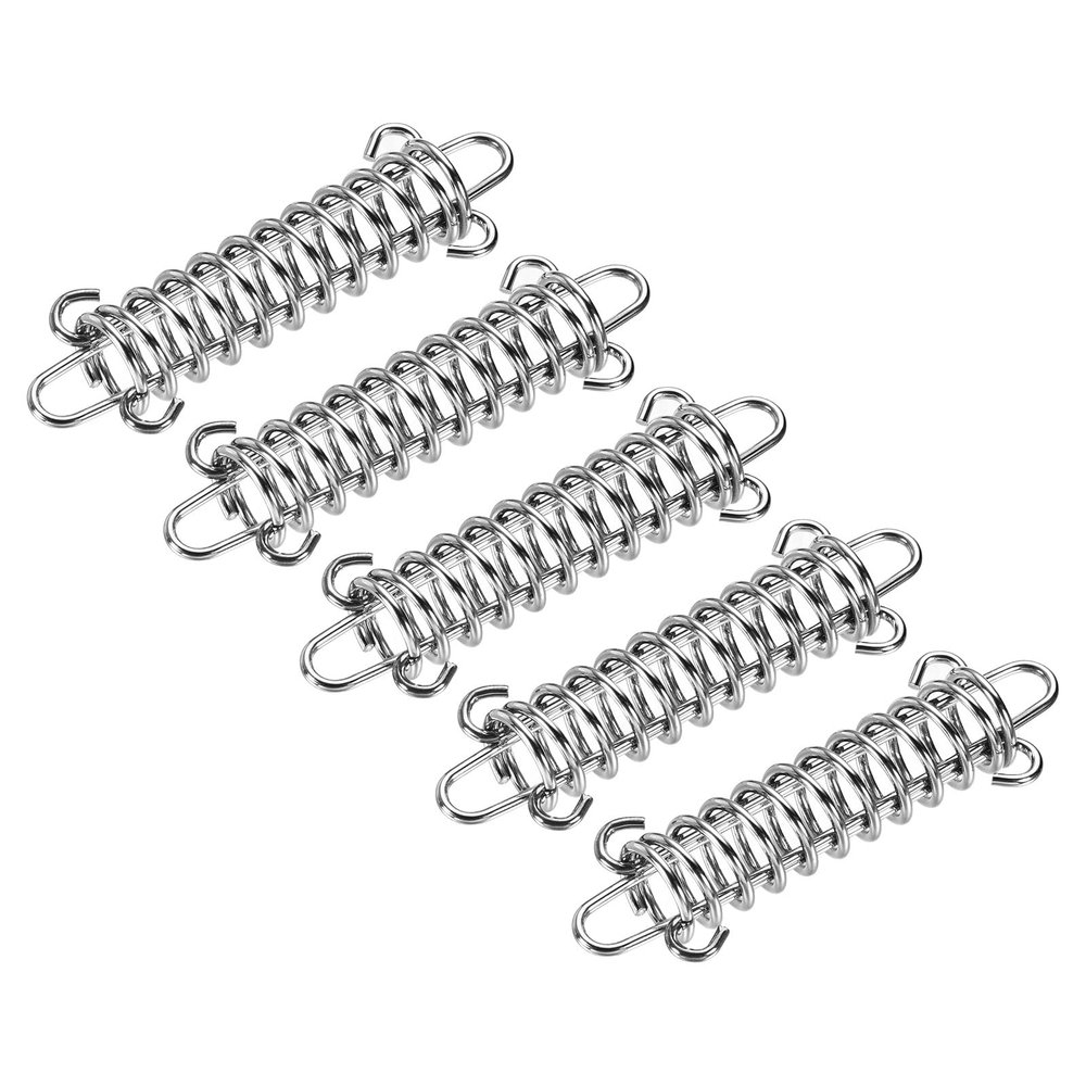 MECCANIXITY Tent Spring Buckle, 90x30mm Heavy Type Stainless Steel Rope Tensioner Accessories for Awning Tarps Wire Racks, Pack of 5