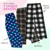Mad Dog Girl's Pajama Pants - 2/3 Pack, Soft Micro Fleece Fashion Sleepwear Lounge. Sizes: 6-16, 3 Pack, 10-12, Hearts/Buffalo/Black Plaid view 3