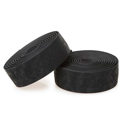 1 Pair Velvet PU Leather Handlebar Belt Bicycle Handlebar Grip Wraps with Bar Plugs (with Breath Holes) Bike Handlebar Tapes for MTB,Road Bike,Black
