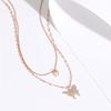 925 Sterling Silver Color O-Chain Double Layer Exquisite Butterfly Pendant Choker Necklace Wedding Gift for Women Fine Jewelry view 3