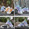 LDRFSE Multifunctional Roller Skates Shoes Automatic Walking Shoes Invisible Pulley Shoes Skates with Double-Row Deform Wheel Outdoor Parkour Shoes for Girls Boys Purple view 4