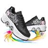 LDRFSE Multifunctional Roller Skates Shoes Automatic Walking Shoes Invisible Pulley Shoes Skates with Double-Row Deform Wheel Outdoor Parkour Shoes for Girls Boys view 1