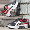 LDRFSE Multifunctional Roller Skates Shoes Automatic Walking Shoes Invisible Pulley Shoes Skates with Double-Row Deform Wheel Outdoor Parkour Shoes for Girls Boys Red Black view 2