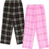 Mad Dog Girl's Pajama Pants - 2/3 Pack, Soft Micro Fleece Fashion Sleepwear Lounge. Sizes: 6-16, 2 Pack, 10-12, Black Plaid/Pink Plaid view 1