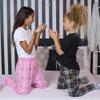 Mad Dog Girl's Pajama Pants - 2/3 Pack, Soft Micro Fleece Fashion Sleepwear Lounge. Sizes: 6-16, 2 Pack, 10-12, Black Plaid/Pink Plaid view 4
