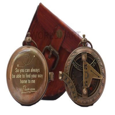 WORLDMART Compass So You can Always/to My Husband/to My Boyfriend/Back to me/My Best Man/Fathers Day/Mothers Day/Valentines Day/Christmas Day Gifts (Way Home to me)
