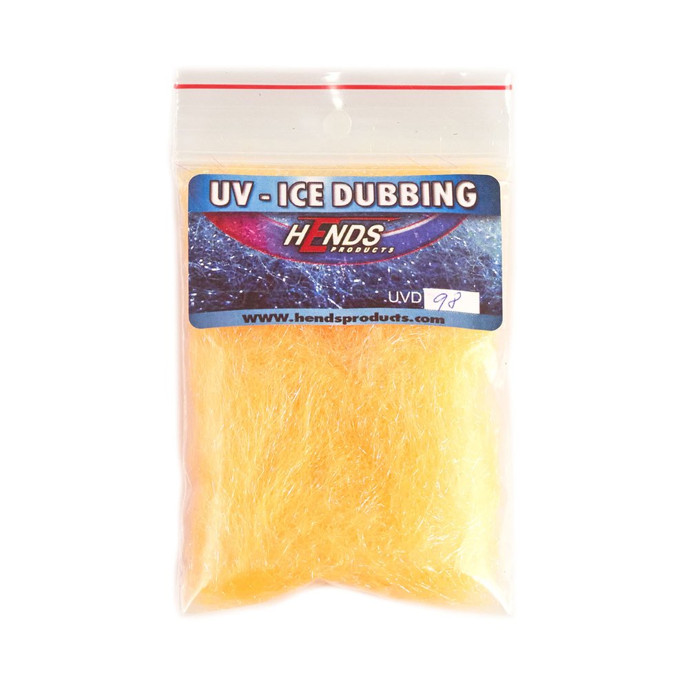 Hends UV Ice Dubbing Orange Fluorescent Light