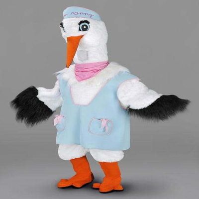FurryWu Studio New Stork Costume - Custom Mascot Costume Adult Size Mascotte Mascota Carnival Party Cosply Costume Fancy Dress Suit