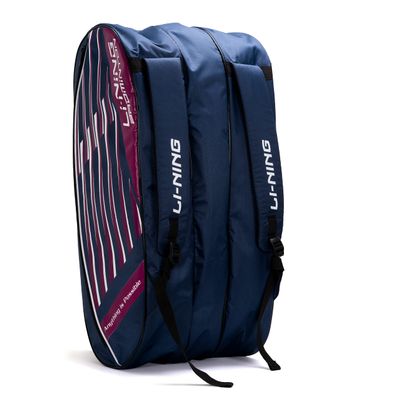 Li-Ning Flash Triple Zipper Polyester Badminton Kit Bag (Navy, Large) | Easy - Access Compartments | Spacious | Unisex - Men, Boys, Girls, Women