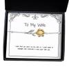 Mugart Perfect Wife, I Wish That You were by My Side as I Count Down to Midnight and Celebrate, New Sunflower Bracelet for Wife from Husband view 1