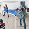 Best Choice Products 6x3ft Portable Ping Pong Table, Mid-Size Folding Indoor Outdoor Table Tennis w/ 2 Paddles, 4 Balls Included, Carrying Bag - Blue view 3