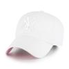 '47 New York Yankees Ballpark Clean Up Dad Hat Baseball Cap - White/Pink Bottom view 1