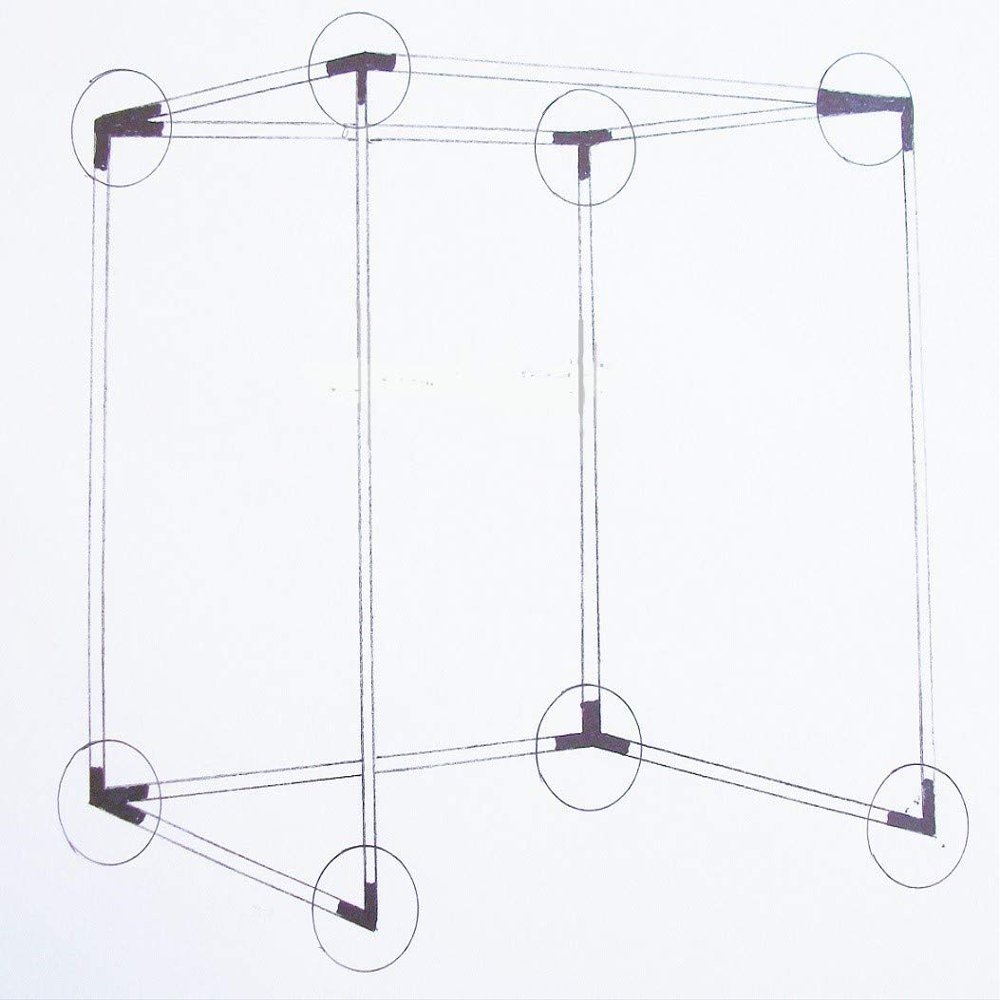 10' x 10' Golf Cage Practice Frame 1" Fittings Only - Pipe NOT Included - Fits 1" EMT Pipe That has an Outer Diameter of 1 3/16"