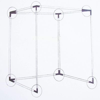 10' x 10' Golf Cage Practice Frame 1 5/8" Fittings Only - Pipe NOT Included - Fits 1 5/8" Chain Link Fencing Line Post Pipe That has an Outer Diameter of 1 11/16"