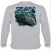 Spearfishing UV Sun Shirt: UPF 50+ Men's Long Sleeve Mens Rash Guard for Scuba Diving, Fishing: Zombie Grouper: Lt. Gray - 2XL view 1