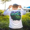 Spearfishing Octopus UV Rash Guard Sun Shirt Mens Long Sleeve for Scuba Diving and Fishing: Tako Octo Pale Yellow - S view 2