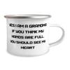 Inspire Grandma, Yes I Am A Grandma If You Think My Hands Are Full, You Should See My, Fun Mother's Day 12oz Camping Mug From Grandma view 2
