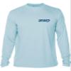 Spearfishing UV Sun Shirt: UPF 50+ Men's Long Sleeve Mens Rash Guard for Scuba Diving, Fishing: Zombie Grouper: Lt. Blue - L view 2