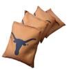Wild Sports NCAA Cornhole Duck Cloth All Weather Tournament Regulation Bean Bags 6" x 6", 16oz (Texas Longhorns Orange/Black) view 1