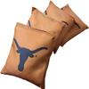Wild Sports NCAA Cornhole Duck Cloth All Weather Tournament Regulation Bean Bags 6" x 6", 16oz (Texas Longhorns Orange/Black) view 2