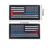 2 PCS AliPlus America Thin Red Blue Line Fire Axe Patches Regular and Reverse Embroidered Tactical Morale Patch Hook and Loop view 2