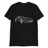 1982 'Vette C3 Line Art Muscle Car Collector Short-Sleeve Unisex T-Shirt Black view 1