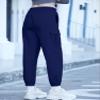 Girl Pants,Multi Pockets Elastic Waist Pull On Cargo Jogger with Drawstring,Navy,7-8 Years Toddler = Tag 140 view 2