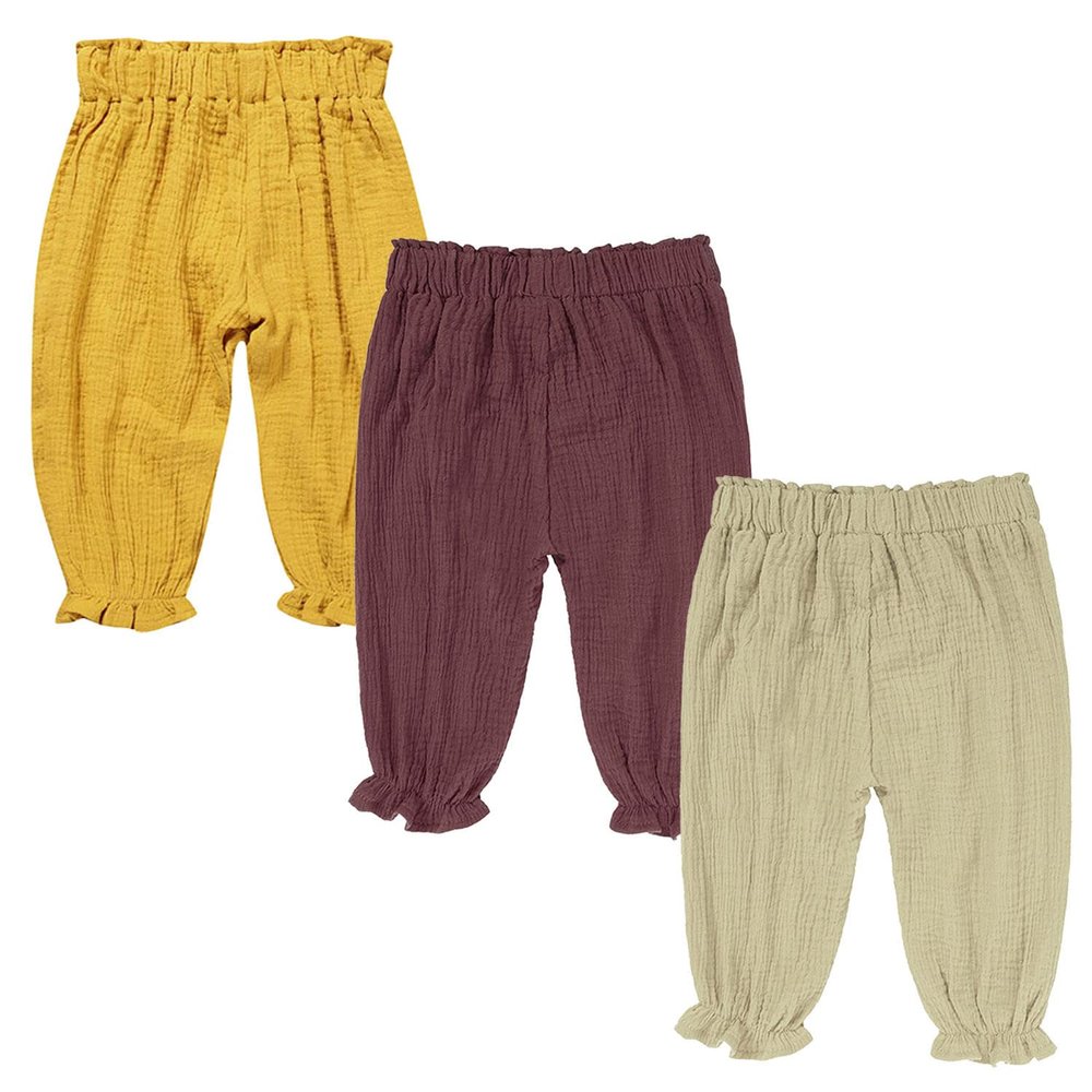 EISHOW Toddler Baby Boy Girl Summer Long Pants Bloomers Cute Kids Casual Solid Cartoon Print Elastic Harem Pants Soft Trousers
