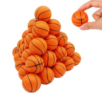 Urspasol 40 PCS 1.6 inch Foam Basketball Stress Ball Small Mini Sports Squeeze Ball Basketball Party Favors for Kids Stress Relief Toy School Carnival Reward