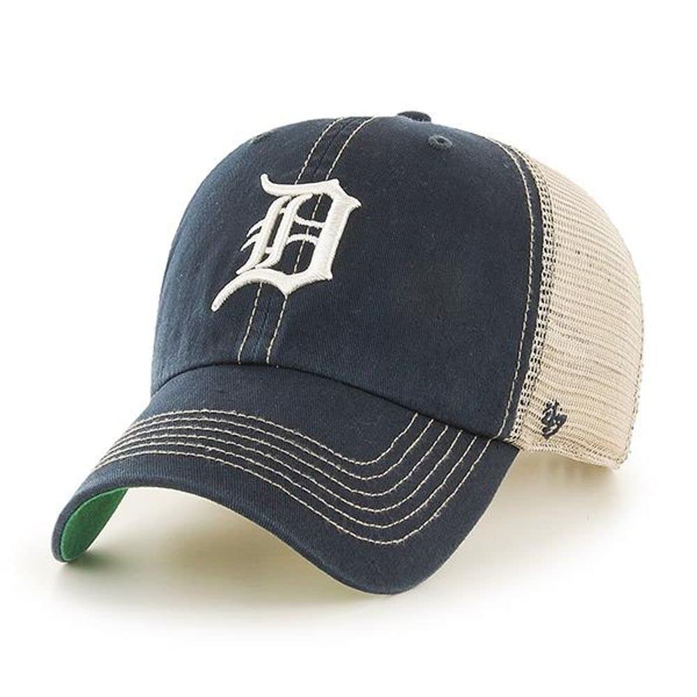 '47 Detroit Tigers Trawler Clean Up Snapback Trucker Hat Baseball Cap - Navy, One Size