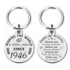 ABNTY 80th Birthday Gifts for Women Men, 80 Year Old Birthday Keychain, Born in 1946 Gifts, 1946 Birthday Decorations view 1