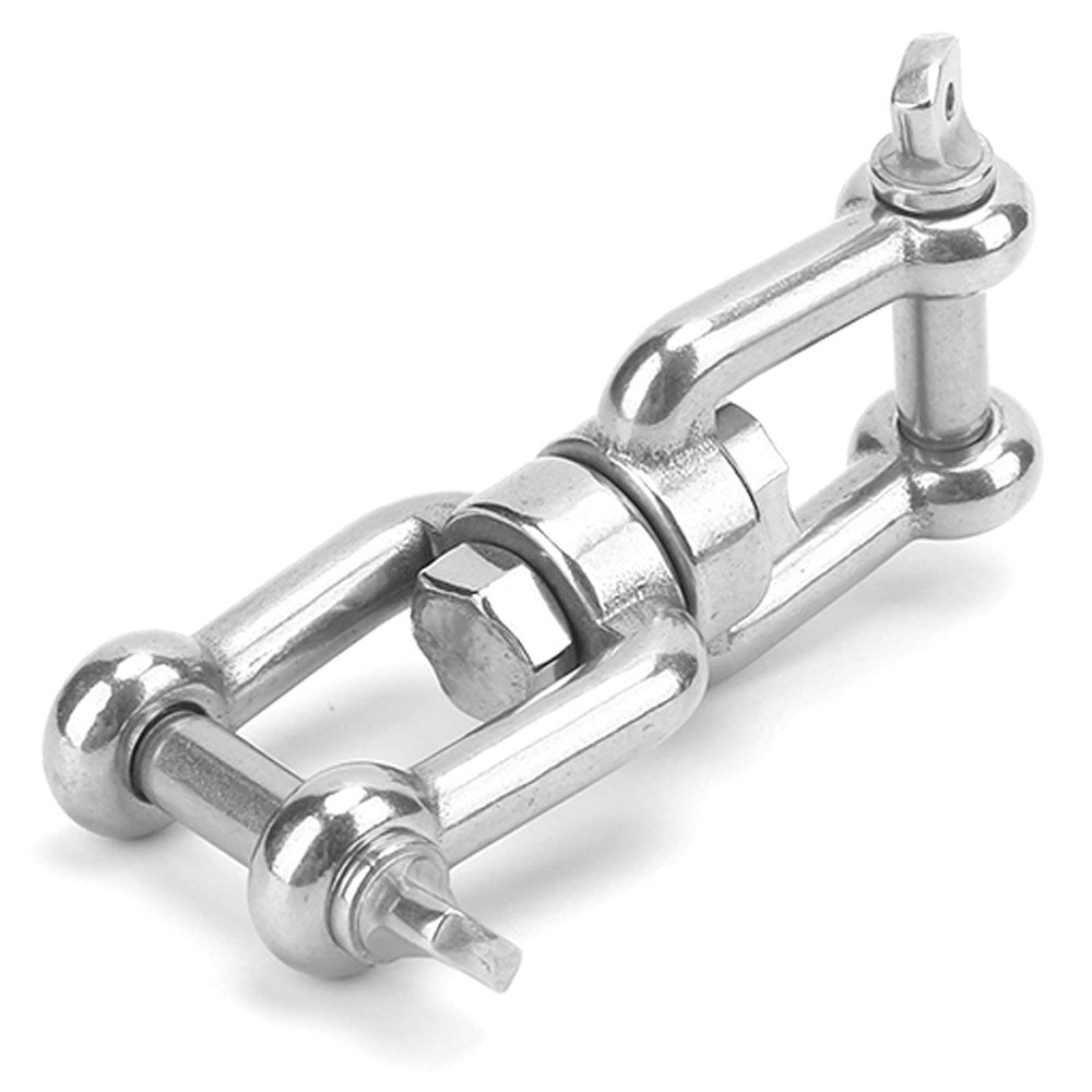 Anchor Swivel Chain, Chain Swivel Shackle Rustproof Stainless Steel 316 Anchor Swivel Jaw and Jaw for Boat for Ships