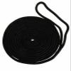 1/2" x 25' Black Double Braid Dock Line Buccaneer Rope 30-64425 view 1