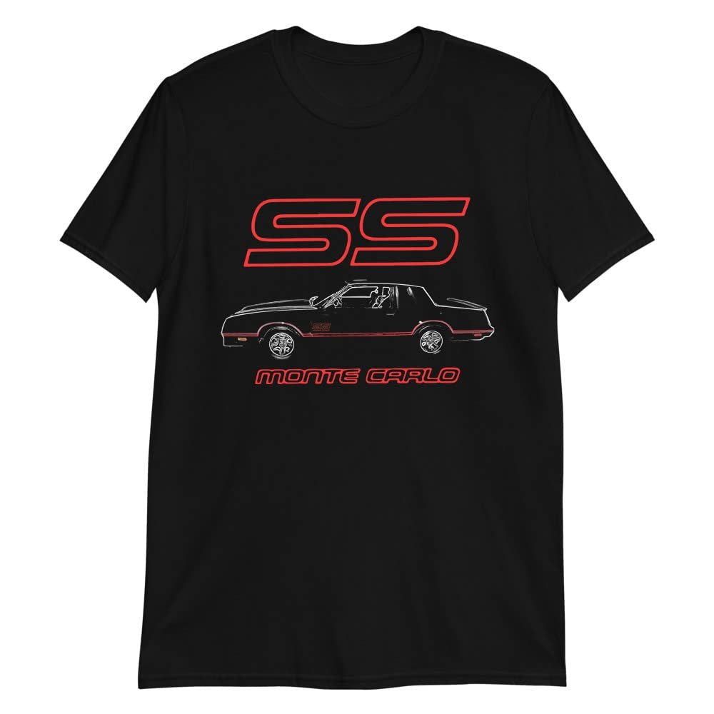 1988 Chevy Monte Carlo SS Classic Car Short-Sleeve Unisex T-Shirt Black