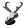 Yakisugi Treatment Jet Black Oak Custom European Skull Mount Wall or Table Display - No Drilling Required view 4
