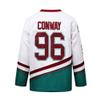 Mighty Ducks Jersey 96# Charlie Conway Movie Ice Hockey Jersey Stitched Letters and Numbers view 2