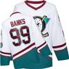 Mighty Ducks Movie Ice Hockey Jersey 99# Adam Banks Stitched Letters and Numbers view 1