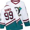Mighty Ducks Movie Ice Hockey Jersey 99# Adam Banks Stitched Letters and Numbers view 2