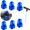 Zaijmlwwn 1.5Diameter Trampoline Enclosure Pole Caps with Screw Thumb for Trampoline Net Hook, 8 Pieces Safety Pole Caps (Blue 6pcs) view 1