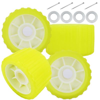 LIAULIADLL 3 Inch Width x 5 Inch OD Ribbed Wobble Roller Kit/Poly Ribbed Wobble Roller