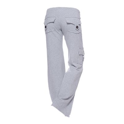 Bootcut Yoga Pants Women's Stretch Workout Relax Fit Super Soft Cargo Yoga Pants Wide Leg Palazzo Pants with Pockets Gray