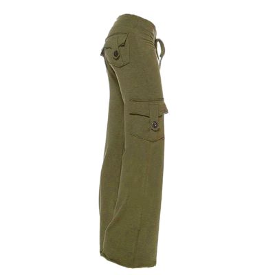 Bootcut Yoga Pants Women's Stretch Workout Relax Fit Super Soft Cargo Yoga Pants Wide Leg Palazzo Pants with Pockets Green