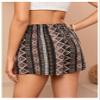 Floerns Women's Summer Tribal Print Elastic Waist Beach Shorts Black Tribal M view 2